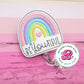 Beautiful rainbow badge reel - be you - rainbow badge reel - positivity - nurse badge reel - teacher badge reel - gift for nurse - teacher