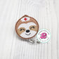 Sloth nurse badge reel, cute sloth gifts, sloth nurse gifts, badge reel, badge clip, nurse badge reel, nurse gift, nurse felt badge reel