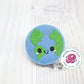 Earth badge reel, earth badge ID holder, earth gifts, planet badge reel, gift for science teacher, teacher badge reel, teacher gifts