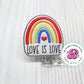 Rainbow badge reel, gay pride badge reel, love badge reel, love rainbow, retractable ID badge holder, gift for nurse, gift for teachers