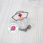 Nurse gnome badge reel, gnome retractable badge reel, nurse ID badge holder, gnome gift for nurse, cute gnome badge holder, badge ID holder