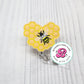 Honey bee badge reel, honey comb badge reel, bee badge reel, bumble bee badge holder, gift for nurse, nurse badge reel, teacher ID holder