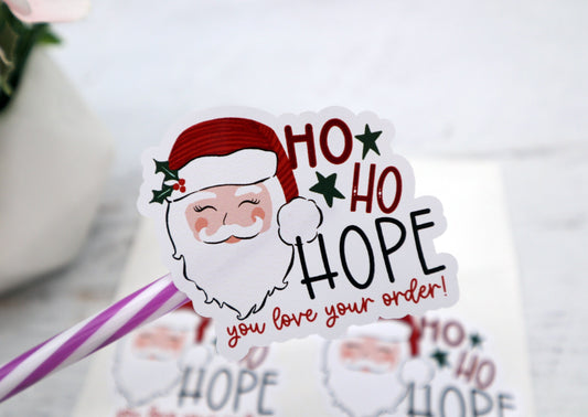 Christmas packaging stickers - Santa thank you stickers - Santa packaging stickers - holiday small business packaging stickers