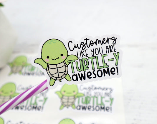 Cute packaging stickers - turtle packaging stickers - small business stickers - stickers for small business - turtle thank you stickers