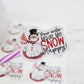 Your order made me snow happy - snowman packaging stickers - Christmas packaging stickers - thank you stickers - holiday thank you stickers