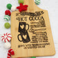 Hot cocoa cutting board, Christmas cutting board, engraved cutting board, Christmas gifts, Christmas kitchen decor, bottle shaped board