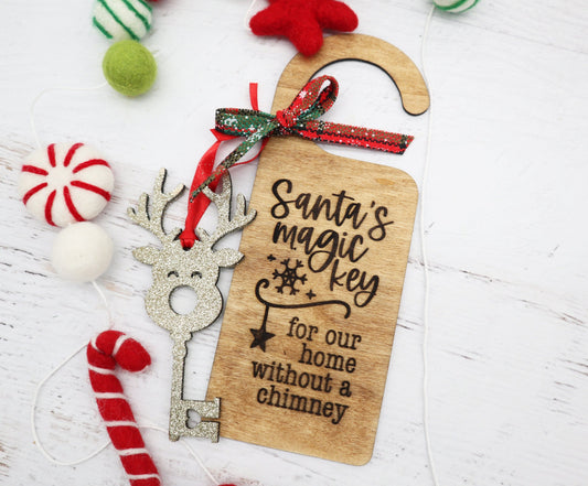 Santa's magic key door hanger, magic key, Christmas key, Christmas ornament, Christmas door hanger, key ornament, key door hanger Christmas