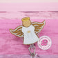 Angel badge reel, angel badge clip, Christmas badge reel, pretty angel, angel gifts, guardian angel badge reel, nurse badge reel, badge clip