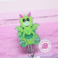 Dragon badge reel, green dragon badge holder, cute dragon retractable ID badge holder, dragon lanyard, dragon gifts, badge reel nurse