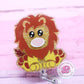 Lion badge reel, lion badge holder, cute acrylic badge reel, retractable badge holder, lion gifts, nurse badge reel, badge clip teacher