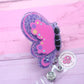 Butterfly badge reel, butterfly badge holder, glitter acrylic badge reel, butterfly gifts, badge reel nurse, teacher badge holder