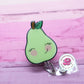 Pear badge reel, pear badge holder, fruit badge reel, nutritionist, medical ID holder, fruit gifts, retractable lanyard, pediatric badge