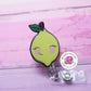 Lemon badge holder, lemon badge reel, cute lemon badge reel, fruit gifts, lemon gifts, fruit badge holder, retractable ID holder for nurse