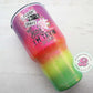 READY TO SHIP 30oz funny rainbow glitter tumbler - funny workout gifts - rainbow unicorn glitter tumbler - straight outta shape