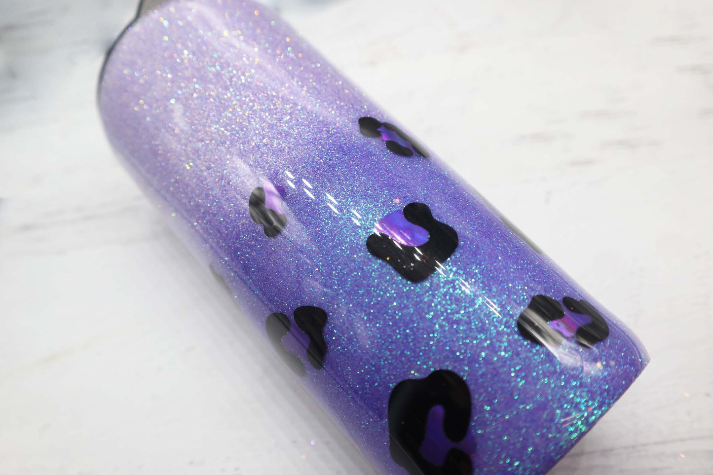 READY TO SHIP mama purple leopard glitter tumbler, purple ombre glitter tumbler, epoxy tumbler, personalized mama tumbler