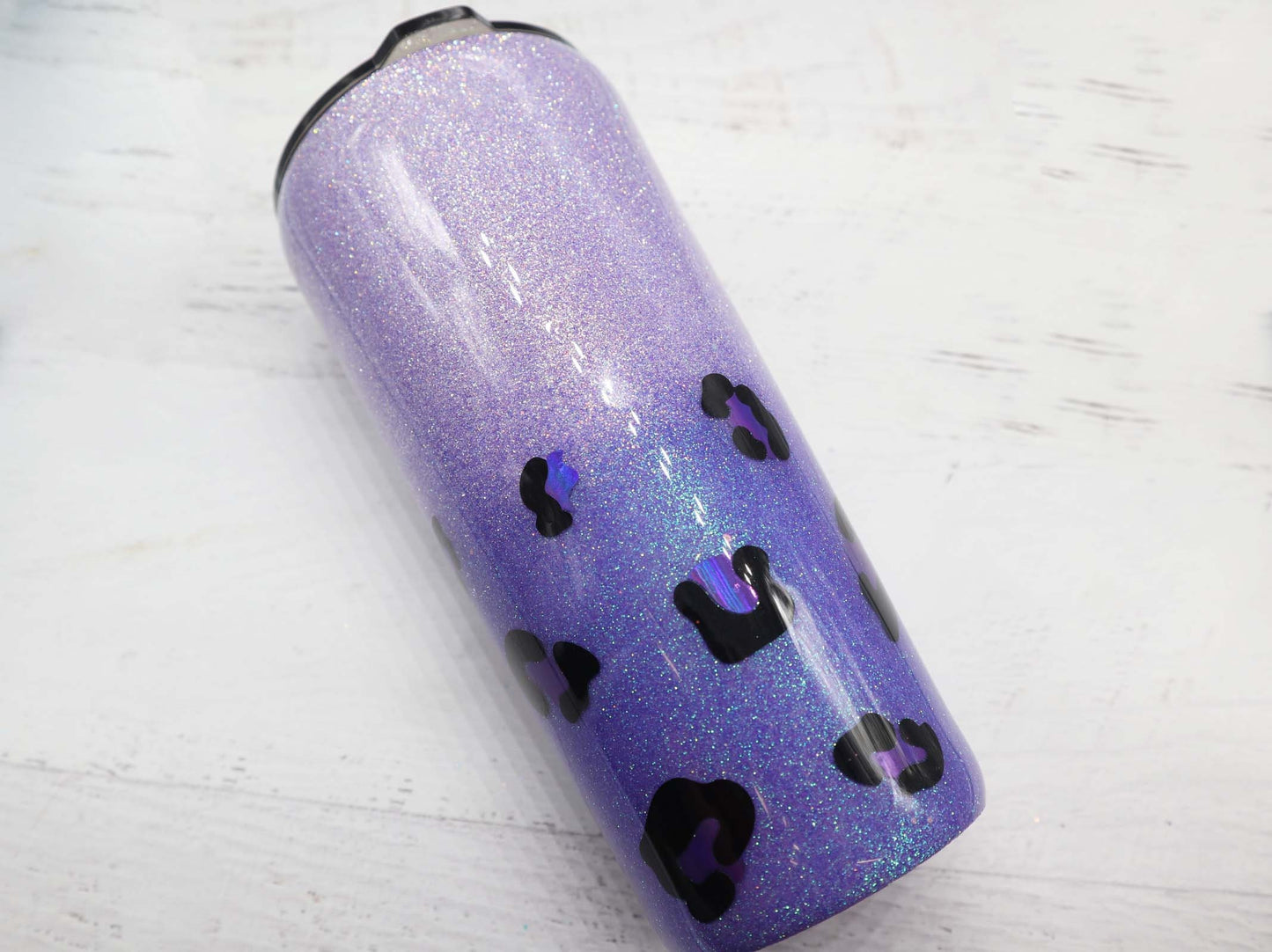 READY TO SHIP mama purple leopard glitter tumbler, purple ombre glitter tumbler, epoxy tumbler, personalized mama tumbler