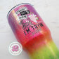 READY TO SHIP 30oz funny rainbow glitter tumbler - funny workout gifts - rainbow unicorn glitter tumbler - straight outta shape