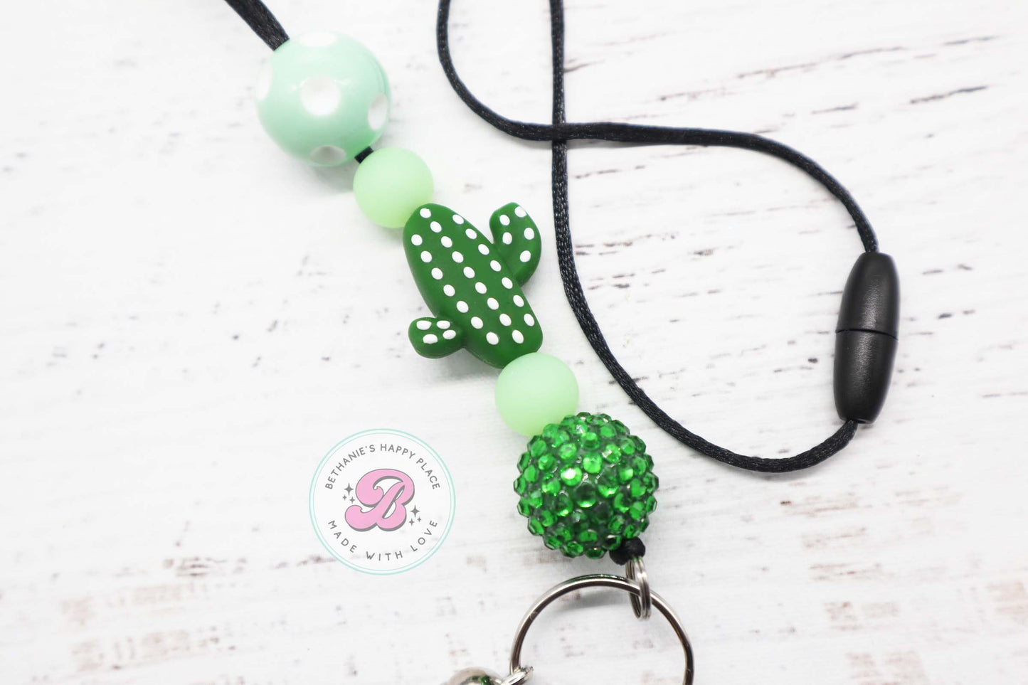 Cactus beaded lanyard, cactus gifts, cactus nurse lanyard, teacher lanyard, gift for teacher, nurse gift, teacher appreciation