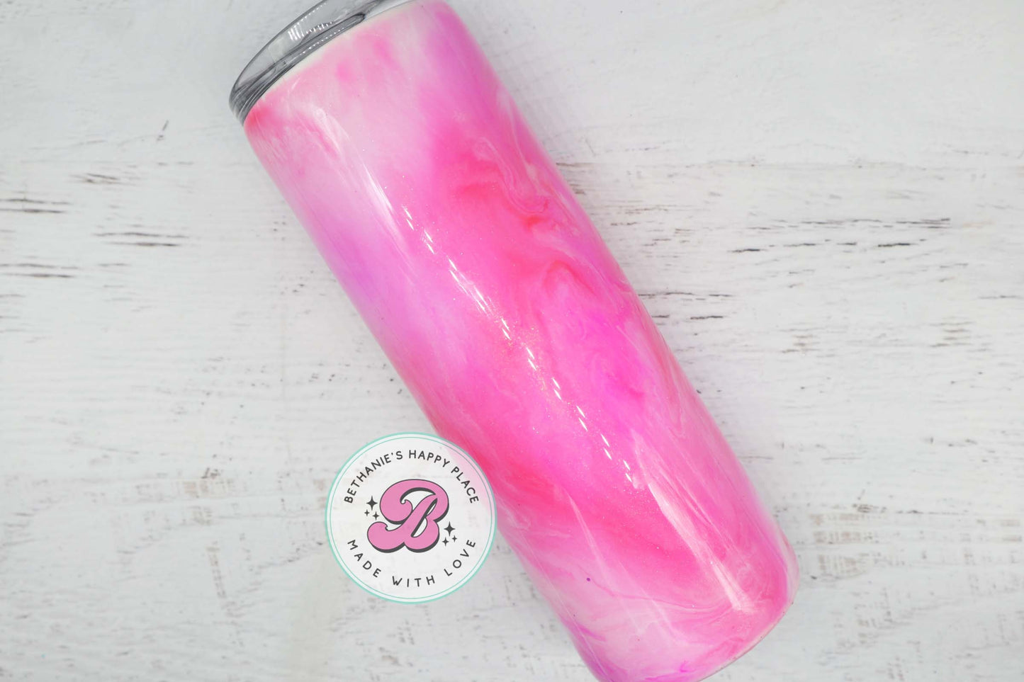 READY TO SHIP 20oz pink marble sloth glitter tumbler, dramatic sloth, sloth tumbler, pink ink tumbler, pink marble travel cup, sloth gifts