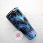 READY TO SHIP 24oz black, purple, teal marble tumbler, alcohol ink tumbler, custom tumbler, travel cup, swirl tumbler