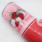 READY TO SHIP 20oz strawberry glitter tumbler, personalized glitter tumbler, strawberry gifts, feeling berry good