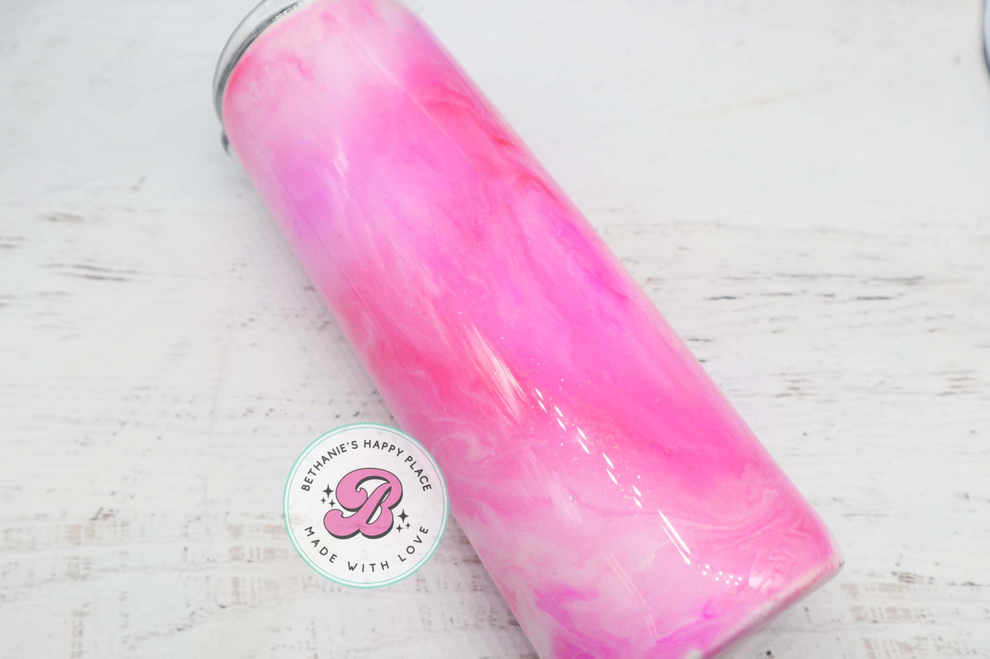 READY TO SHIP 20oz pink marble sloth glitter tumbler, dramatic sloth, sloth tumbler, pink ink tumbler, pink marble travel cup, sloth gifts