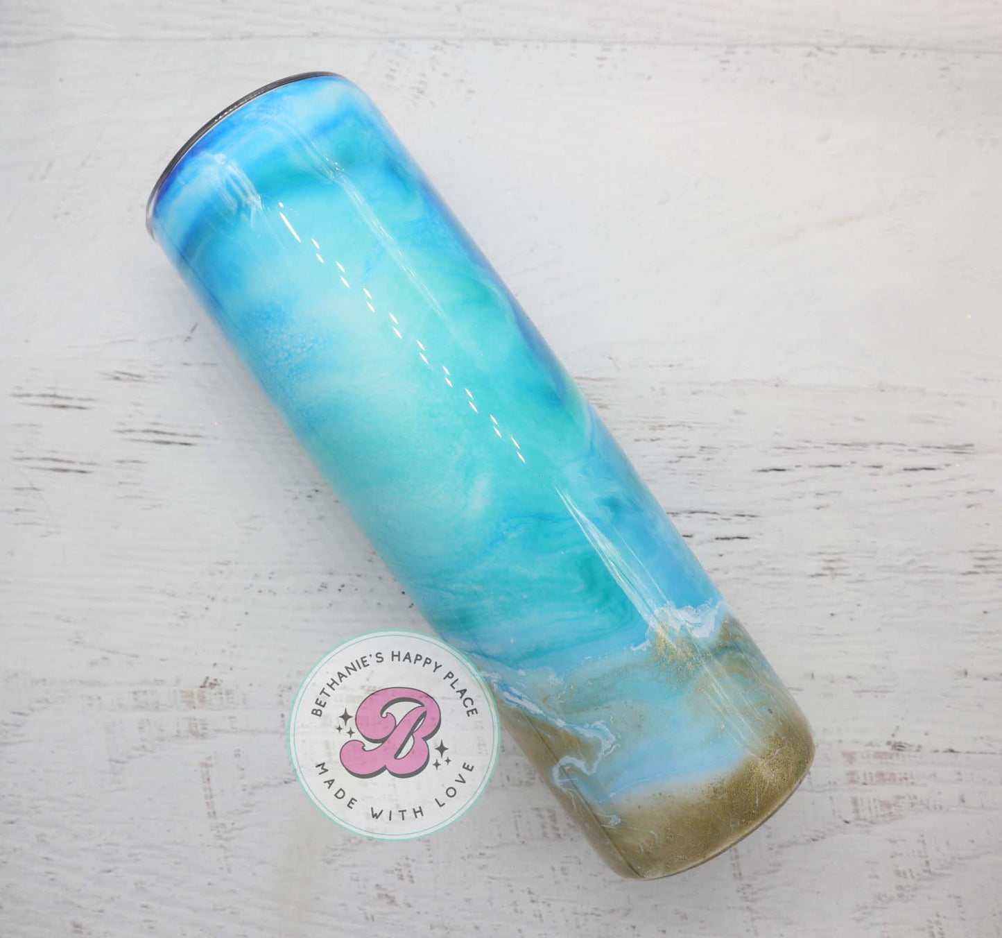 READY TO SHIP 30oz beach swirl marble tumbler, alcohol ink tumbler, custom tumbler, travel cup, swirl tumbler, personalized tumbler for her