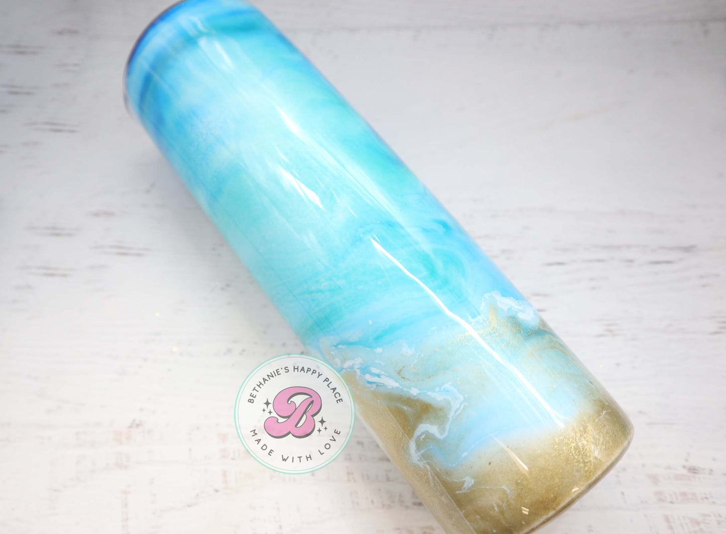 READY TO SHIP 30oz beach swirl marble tumbler, alcohol ink tumbler, custom tumbler, travel cup, swirl tumbler, personalized tumbler for her