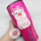 READY TO SHIP 24oz pig tumbler, pink pig glitter tumbler, personalized glitter tumbler, pig gifts, gifts for her, pig travel cup