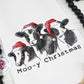 Christmas cow kitchen towel, Christmas cow dish cloth, moo-y Christmas, funny Christmas gifts, funny Christmas cow, Christmas kitchen gifts