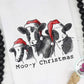 Christmas cow kitchen towel, Christmas cow dish cloth, moo-y Christmas, funny Christmas gifts, funny Christmas cow, Christmas kitchen gifts