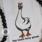 Hey there silly goose kitchen towel, goose gifts, cute goose kitchen towel, silly goose gifts, farmhouse decor, goose kitchen dish towel