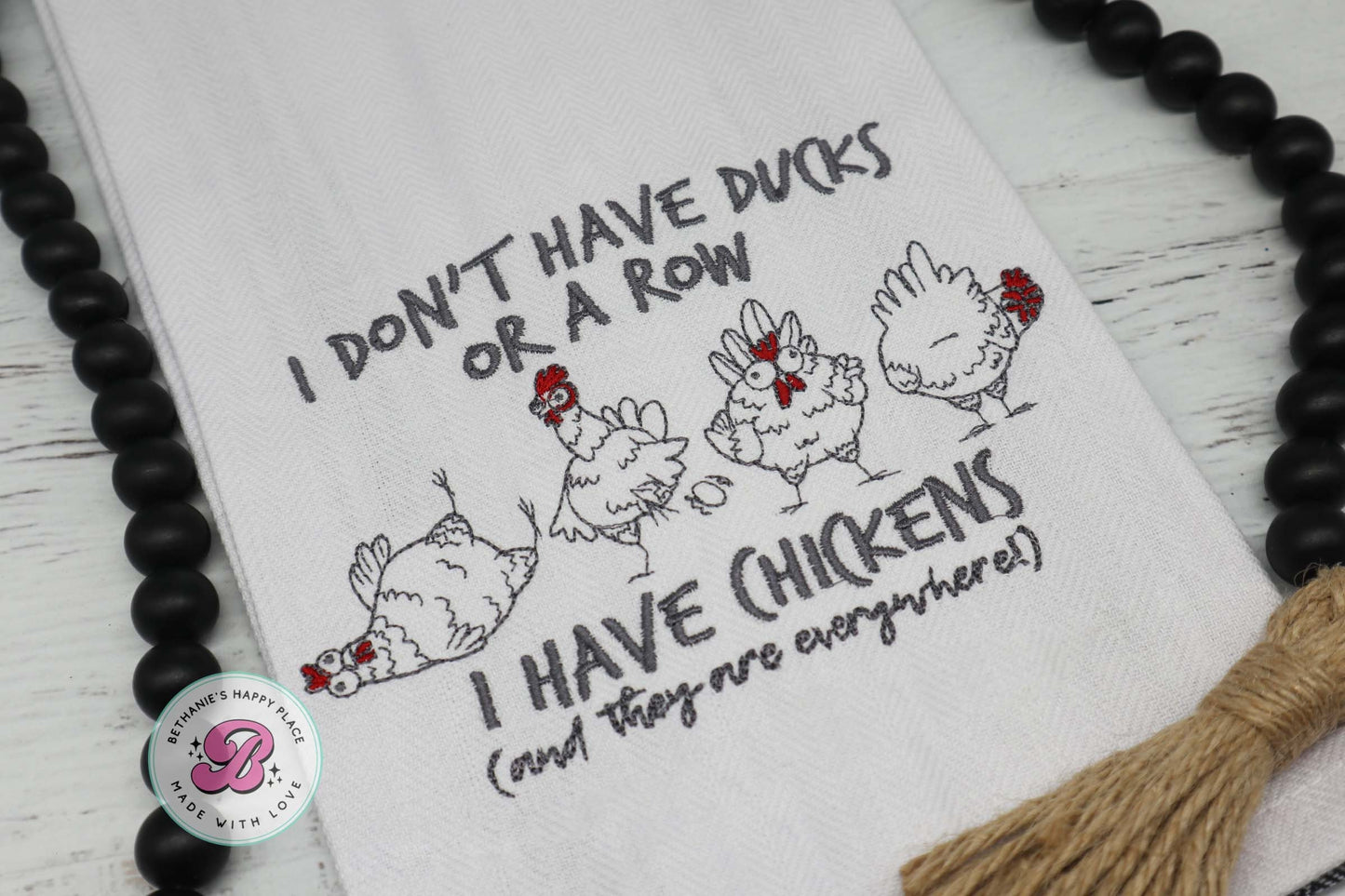 Chicken dish towel, funny chicken kitchen towel, gift for chicken lover, farmhouse decor, farmhouse gifts, funny chicken gifts