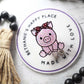 Pig acrylic badge reel, pig with bandana, pig badge holder, badge reel nurse, glitter pig badge clip, cute pig gifts, Christmas gifts