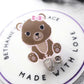 Teddy bear badge reel, pediatric badge reel, doctor badge reel, nurse badge reel, teddy bear acrylic badge clip, lanyard