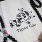 Tipsy cow kitchen dish cloth, drunk cow kitchen towel, funny cow kitchen towel, drinking gifts, cow gifts, farmhouse decor, funny cow gifts