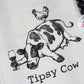 Tipsy cow kitchen dish cloth, drunk cow kitchen towel, funny cow kitchen towel, drinking gifts, cow gifts, farmhouse decor, funny cow gifts