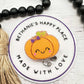 Sweet pumpkin badge reel, Halloween pumpkin badge reel, pumpkin badge holder for nurse, glitter acrylic pumpkin, retractable ID badge clip