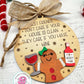 Best friend wine ornament, best friend Christmas gift, funny friend ornament, friend ornament, personalized gingerbread ornament