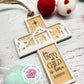 Christmas cross ornament, for unto us a child is born, religious Christmas ornament, religious Christmas gifts