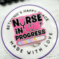 Nurse in progress badge reel, nurse badge holder, nurse in training, medical ID badge clip, nurse in progress lanyard