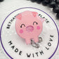 Adorable pig badge reel, pig badge holder, pig gifts, badge reel nurse, pig badge topper, acrylic badge reel, pig lover, piggy badge holder