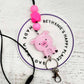 Cute pig breakaway lanyard, pig gifts, beaded lanyard, teacher ID holder, key holder, easy to clean acrylic, appreciation gifts