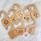 Baby wood closet dividers, baby animal clothes size hangers, closet organizers, baby gift, shower gifts, newborn-2 years, organize layette