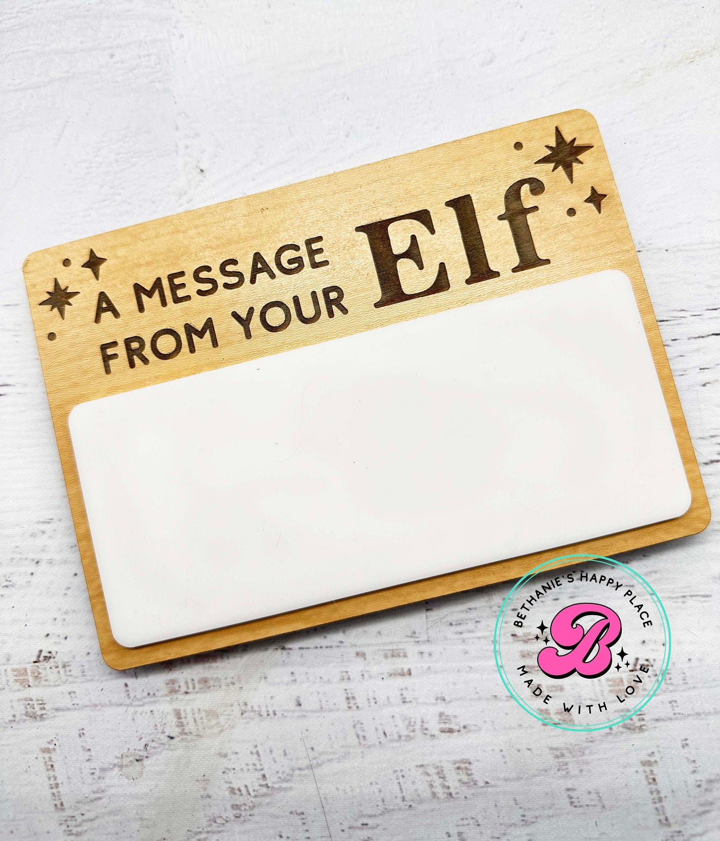 Dry erase elf sign, a message from your elf, elf accessories, Christmas dry erase board, Christmas traditions, personalized elf gifts