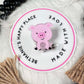 Cute pig retractable badge reel, pig gifts, medical ID holder, animal badge clip, key card holder, pediatrics, nurse gifts, acrylic topper