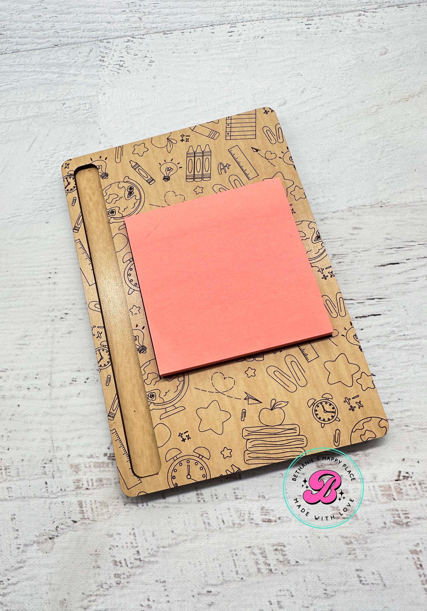 Teacher note holder, sticky note holder, teacher gifts, appreciation, simple gifts for teacher, personalized