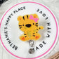 Baby tiger girl retractable badge reel, tiger gifts, tiger acrylic badge topper, nurse ID holder, key card holder, lanyard, teacher