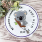 Koala retractable badge reel, koala gifts, teacher badge holder, pediatrics, medical ID holder, acrylic badge topper, koala lanyard