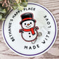 Cute snowman retractable badge reel, Christmas badge clip, medical ID holder, nurse lanyard, snowman gifts, winter acrylic badge topper